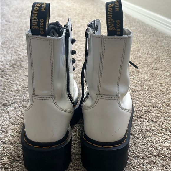 Dr. Martens: Stylish White Platform Boots - Picture 6 of 10